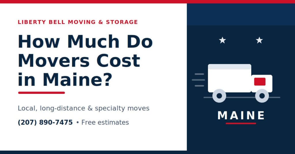 Liberty Bell moving truck graphic for a Maine movers cost guide